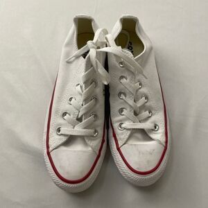 Converse Chuck Taylor All Star Low Top White Canvas Sneakers W7652 Women's 6